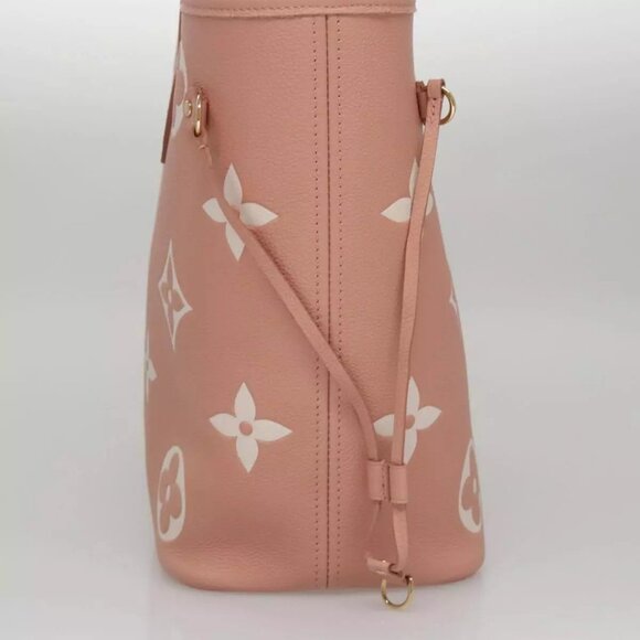 LOUIS VUITTON Monogram Empreinte Giant Neverfull MM Bag Pink M46329 Auth am7504A - Picture 6 of 16